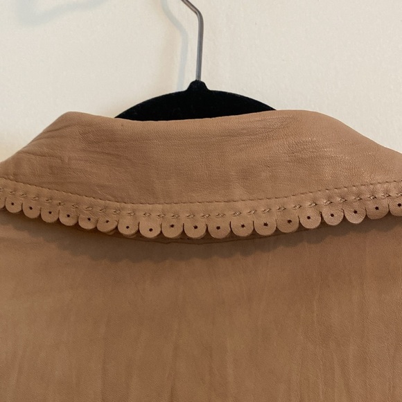 Cache Lamb Leather Blazer vintage sz 6 - Picture 8 of 13